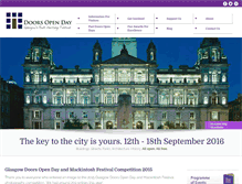 Tablet Screenshot of glasgowdoorsopenday.com